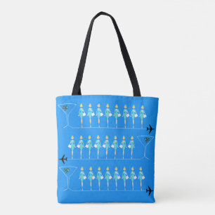 Klassische Flugbegleiterin All-Over-Druck-Tasche Tasche