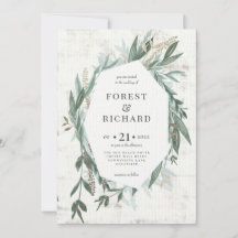 Klassische Foliage mit Goldeffekt Hochzeit laden