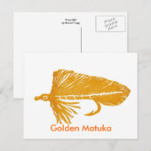 Klassische Forelle Fly Postcard "Golf Matuka" Postkarte (Vorne/Hinten)