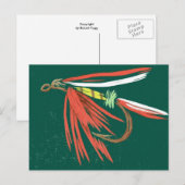 Klassische Forelle Fly Postcard Postkarte (Vorne/Hinten)