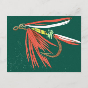 Klassische Forelle Fly Postcard Postkarte