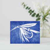 Klassische Forelle Fly Postcard Postkarte (Stehend Vorderseite)
