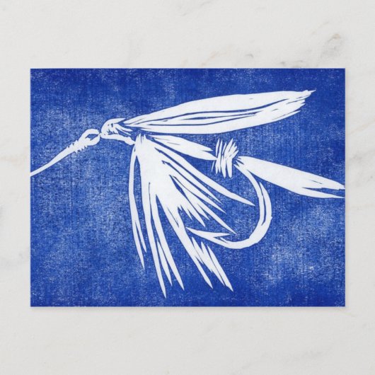 Klassische Forelle Fly Postcard Postkarte (Vorderseite)