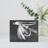 Klassische Forelle Fly Postcard Postkarte (Stehend Vorderseite)