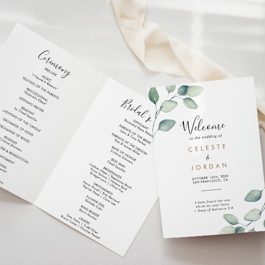 Klassische formale grüne Blätter geflochtene Hochz Programm