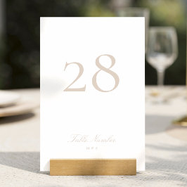 Klassische formale Kalligrafie Rosa-Blush-Hochzeit Tischnummer