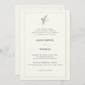 Klassische formale Rahmen Frühlingslilie von Valle Einladung (Vorne/Hinten)