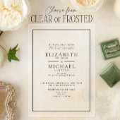 Klassische formale Schwarz-Weiß-Einfache Hochzeit Acryleinladungen