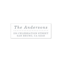 Klassische formelle Familienname Einfache Rücksend Permastempel