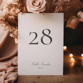 Klassische formelle Hochzeit der Kalligrafie Tischnummer