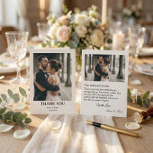 Klassische formelle Hochzeits-Foto-Dankeskarten Dankeskarte