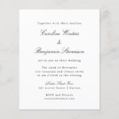 Klassische formelle Hochzeitsfeier (Vorderseite)