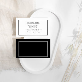 Klassische formelle Hochzeitsstimmung für Wunschvo Begleitkarte