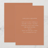 Klassische formelle Kupferbraune minimalistische H Einladung (Vorne/Hinten)