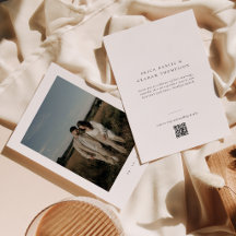 Klassische formelle QR-Code-Hochzeitsfoto-Einladun