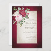 Klassische formschöne, spitzengealterte Rahmen-Hoc Einladung (Vorderseite)