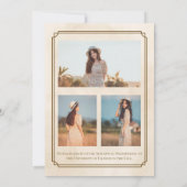 Klassische Foto-Abschluss Einladung (Rückseite)