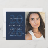 Klassische Foto-Abschlussfeier 2023 Einladung (Vorderseite)