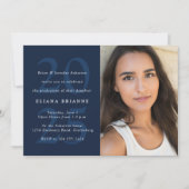 Klassische Foto-Abschlussfeier 2023 Einladung (Vorderseite)