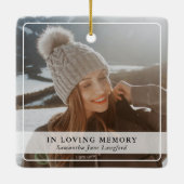 Klassische Foto-Gedenktribute Keramikornament (Rückseite)