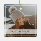 Klassische Foto-Gedenktribute Keramikornament (Vorderseite)