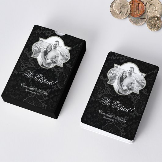 Klassische Foto-Rahmen | Schwarz Spielkarten