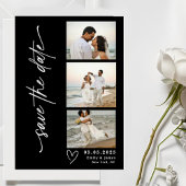 Klassische Foto-Strip-Hochzeit Save The Date