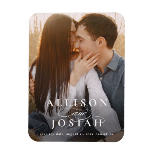 Klassische Fotografie-Hochzeit - Save-the-Date-Kar Magnet