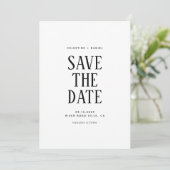Klassische Fotografie-Hochzeit 'Save the Date' mit Save The Date (Stehend Vorderseite)