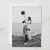 Klassische Fotografie-Hochzeit 'Save the Date' mit Save The Date (Rückseite)