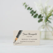 Klassische Fountain Pen Notary Business Card Visitenkarte (Stehend Vorderseite)