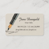 Klassische Fountain Pen Notary Business Card Visitenkarte (Vorderseite)