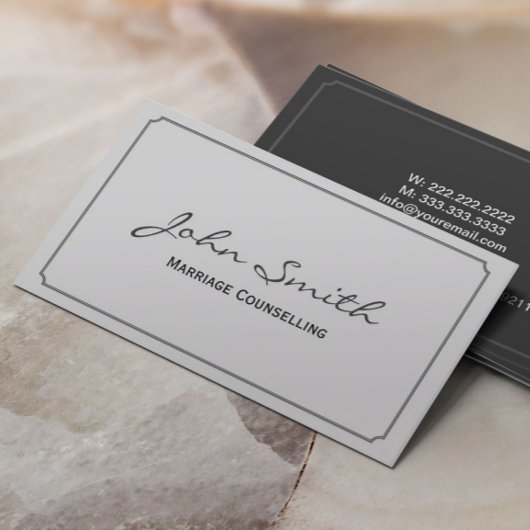 Klassische Frame Ehe Beratung Business Card Visitenkarte