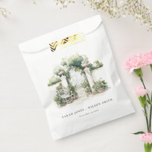 Klassische Französisch-Garten Landschaft Wasserfar Geschenktütchen