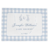 Klassische französische Baby Blue Boy Duschgeschen Große Geschenktüte (Rückseite)