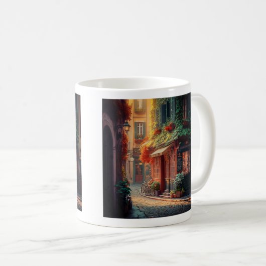 Klassische französische Tasse, 11 oz Kaffeetasse (VorderseiteRechts)