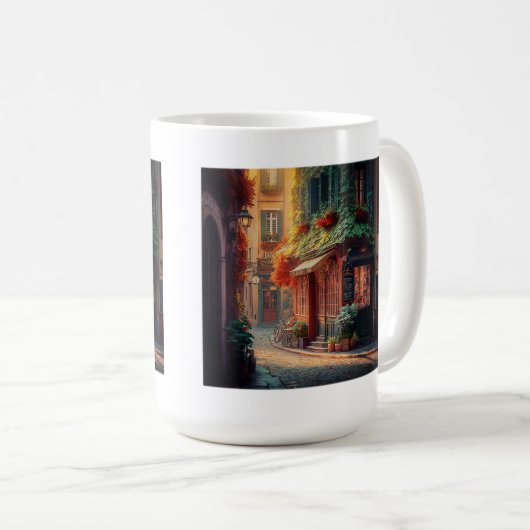 Klassische französische Tasse, 15 oz Kaffeetasse (VorderseiteRechts)