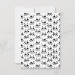 Klassische Frau mit Pferdetransport CUSTOM FARBE Dankeskarte