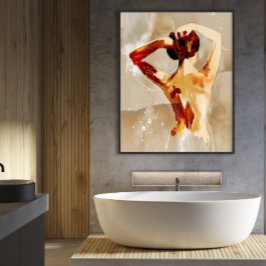 Klassische Frauen halten sich an den Haaren fest Leinwanddruck