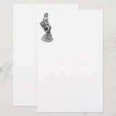 Klassische Frauenstatue Briefpapier (Vorne/Hinten)