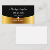 Klassische Frisur Stylist Einfache Glitzy Business Visitenkarte (Vorne/Hinten)