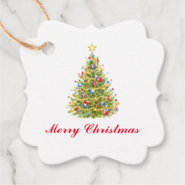 Klassische frohe Weihnachtsbaum Geschenketags Lieb Geschenkanhänger