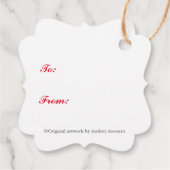 Klassische frohe Weihnachtsbaum Geschenketags Lieb Geschenkanhänger (Rückseite)