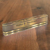 Klassische Führungskraft Geschenk Name Plaque Namensplakette (Seite)