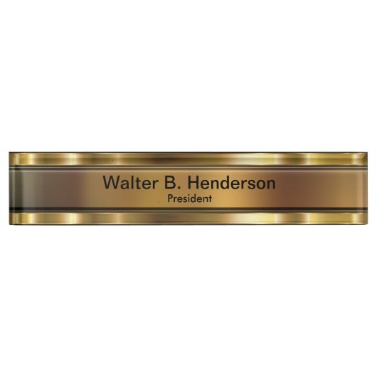 Klassische Führungskraft Geschenk Name Plaque Namensplakette (Vorderseite)