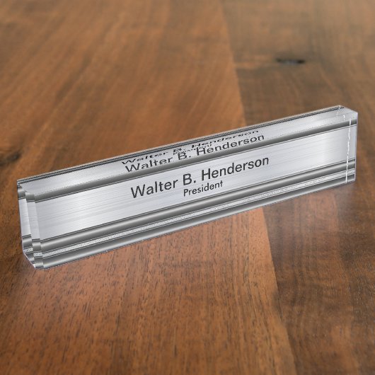 Klassische Führungskraft Geschenk Name Plaque Namensplakette (Seite)