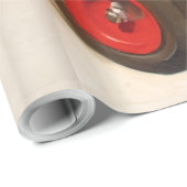 Klassische Fünfzigerjahre Vintages Button herauf Geschenkpapier (Rolleneckpunkt)