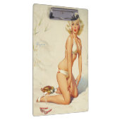 Klassische Fünfzigerjahre Vintages Button herauf Klemmbrett (Rechts)