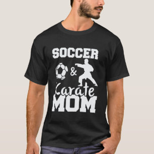 Klassische Fußball- und Karate-Mama Lustiger Fußba T-Shirt