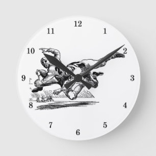 Klassische Fußball-Wanduhr Runde Wanduhr